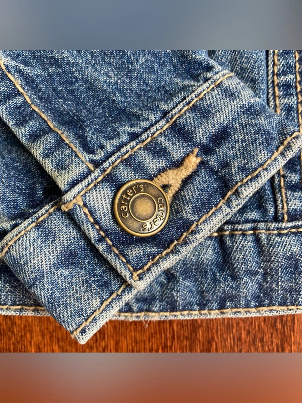 Carter’s Blue Denim Jean jacket Baby Boy Girl fall Coat 2T 2 Year 24 Months